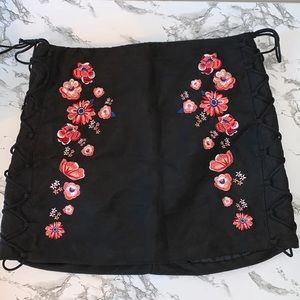H&M Mini Skirt with Lace Up Sides